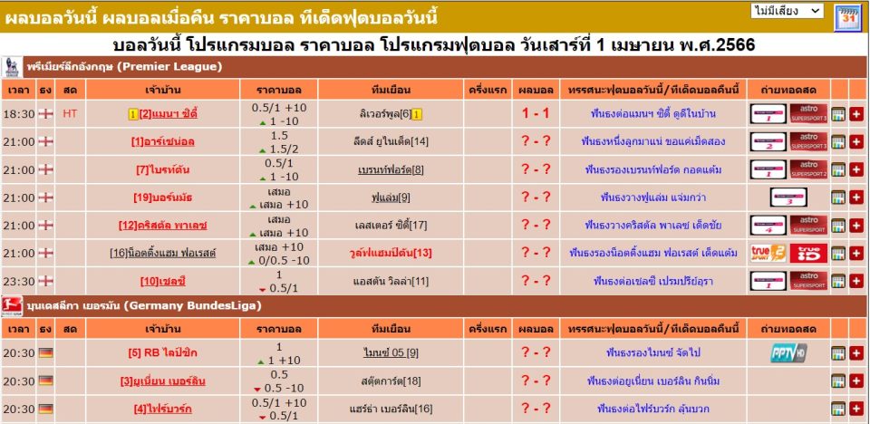 เว็บไซต์บ้านผลบอล มีบริการอะไรบ้าง