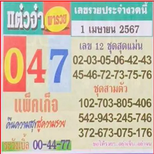 หวยแต๋วจ๋าพารวย-"Taewja lottery makes you rich"